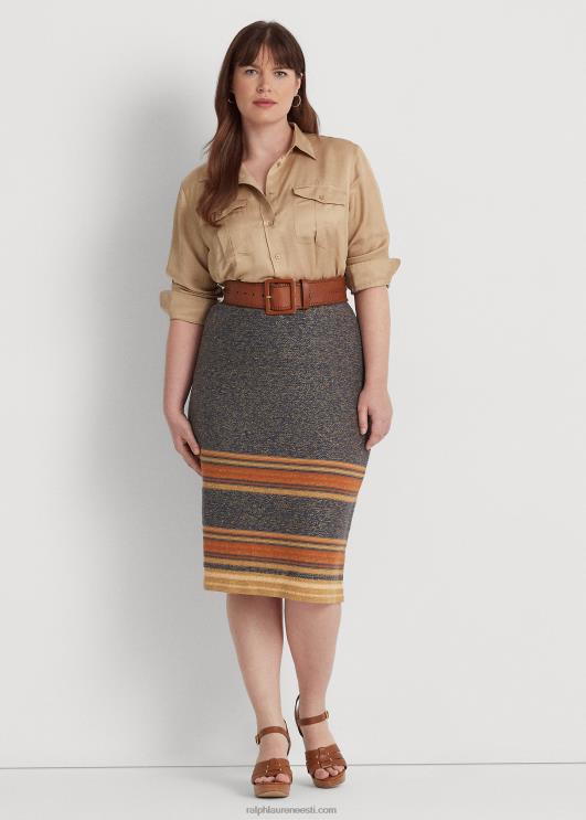 Ralph Lauren naised satiinist shantungsärk PR0V4511 kasepruun