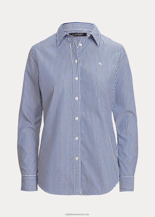 Ralph Lauren naised triibuline kergesti hooldatav puuvillane särk PR0V4483 sinine/valge