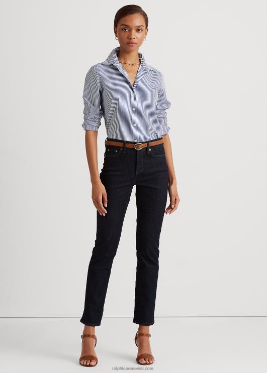 Ralph Lauren naised triibuline kergesti hooldatav puuvillane särk PR0V4483 sinine/valge