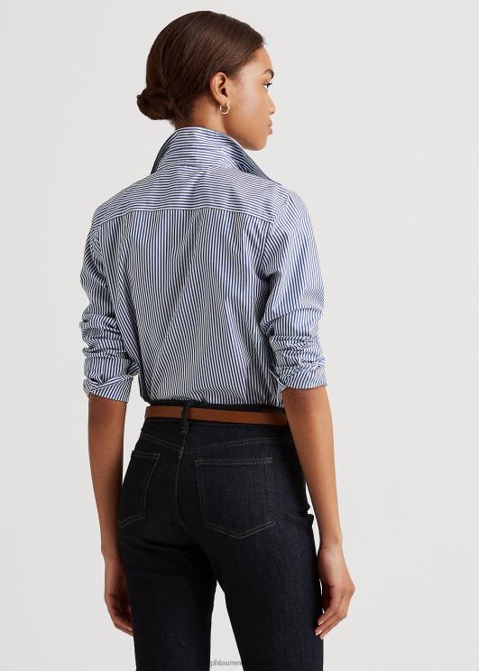 Ralph Lauren naised triibuline kergesti hooldatav puuvillane särk PR0V4483 sinine/valge