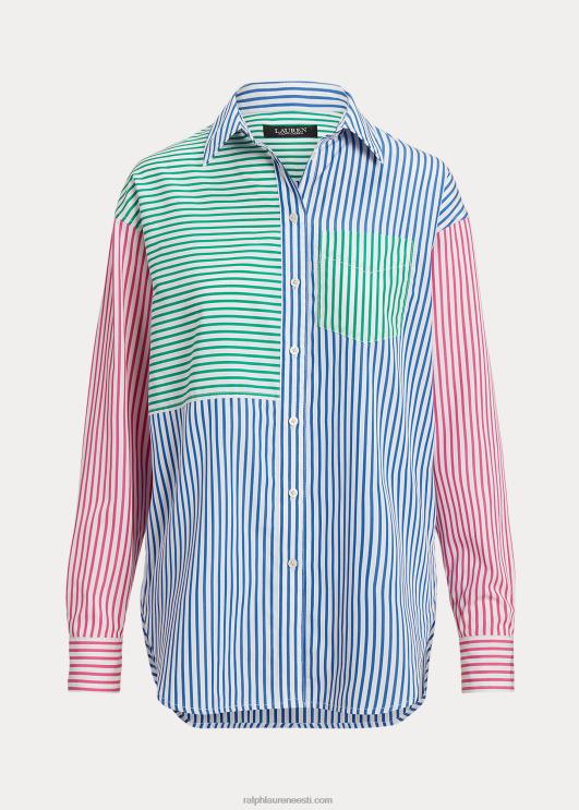 Ralph Lauren naised triibuline puuvillane lairiidest särk PR0V3872 sinine/valge multi