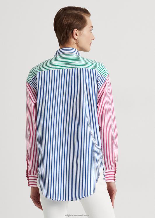 Ralph Lauren naised triibuline puuvillane lairiidest särk PR0V3872 sinine/valge multi