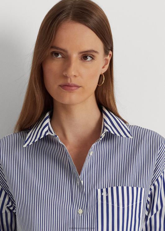 Ralph Lauren naised triibuline puuvillane lairiidest särk PR0V9569