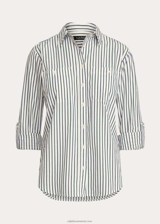 Ralph Lauren naised triibuline puuvillane särk PR0V4185 helesinine