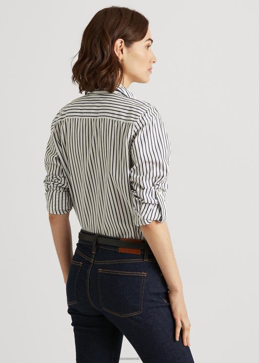 Ralph Lauren naised triibuline puuvillane särk PR0V4185 helesinine