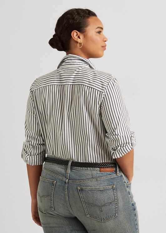 Ralph Lauren naised triibuline puuvillane särk PR0V4727 helesinine