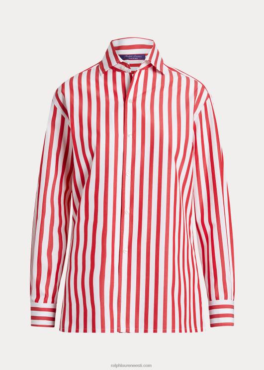 Ralph Lauren naised triibuline puuvillane särk PR0V9346 punane/valge