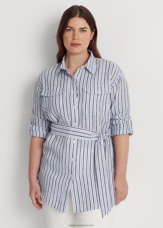 Ralph Lauren naised triibuline vööga linane särk PR0V4611 sinine/valge multi