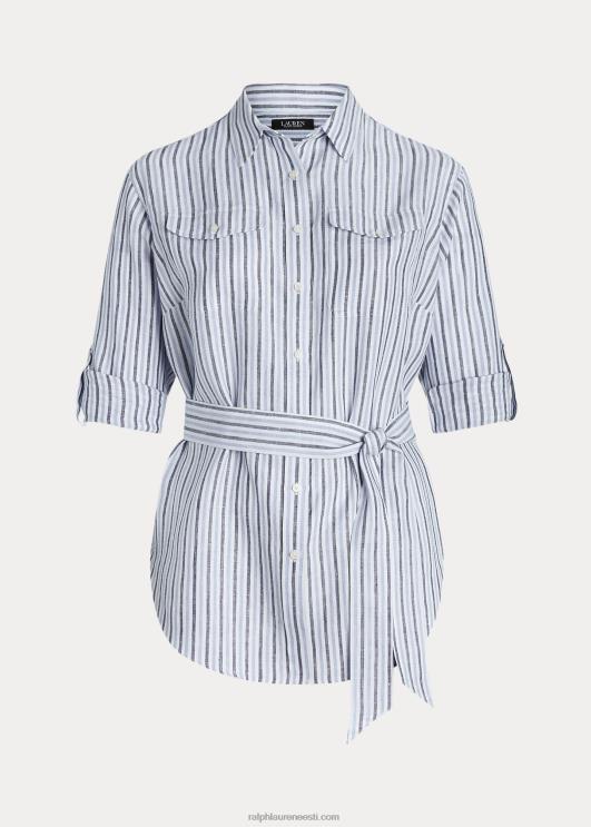 Ralph Lauren naised triibuline vööga linane särk PR0V4611 sinine/valge multi