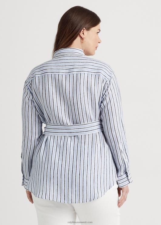 Ralph Lauren naised triibuline vööga linane särk PR0V4611 sinine/valge multi