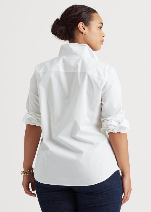 Ralph Lauren naised triikrauavaba veniv puuvillane särk PR0V4723 valge