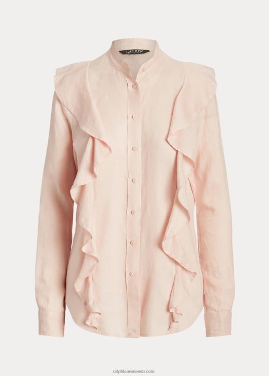 Ralph Lauren naised volangidega linane särk PR0V4414 kahvaturoosa