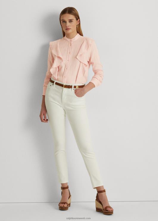 Ralph Lauren naised volangidega linane särk PR0V4414 kahvaturoosa