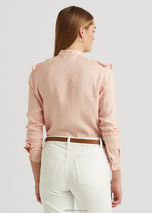 Ralph Lauren naised volangidega linane särk PR0V4414 kahvaturoosa