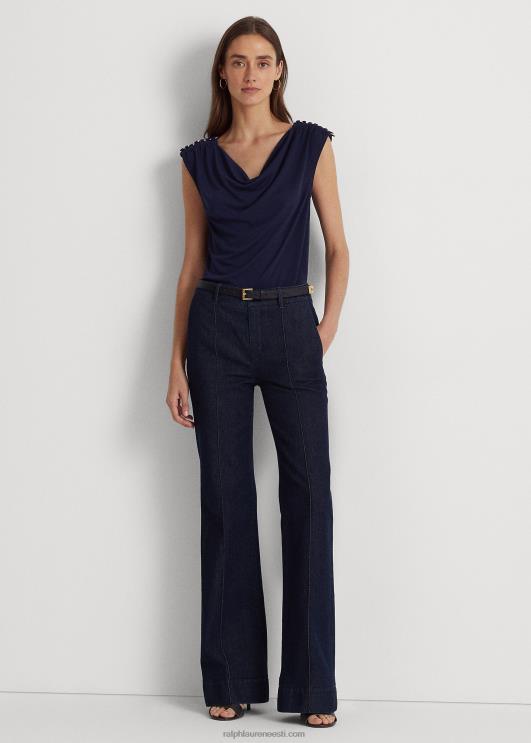 Ralph Lauren naised jersey varrukateta kaelusega topp PR0V9567 rafineeritud merevägi