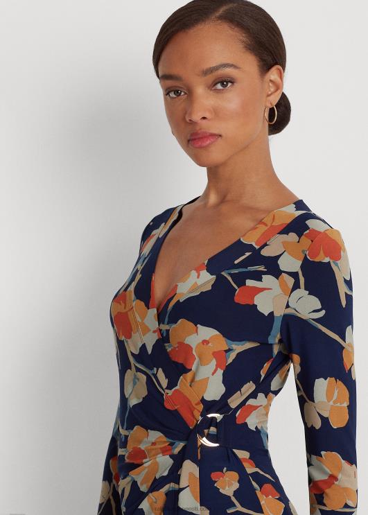 Ralph Lauren naised lilleline stretšjersey top PR0V9162 sinine multi