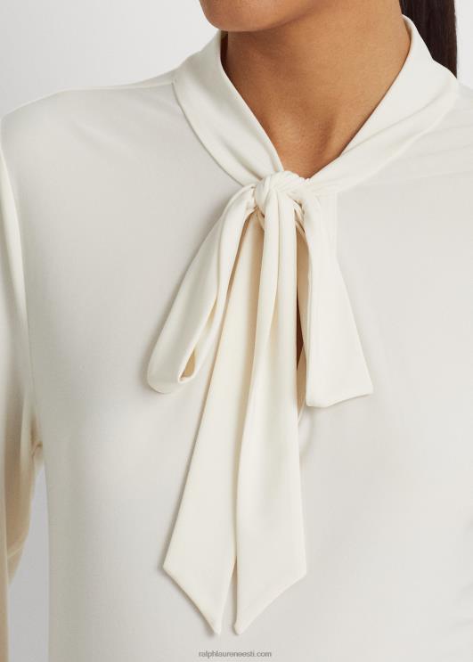 Ralph Lauren naised lipsukaelusega veniv trikootop PR0V4387 mascarpone kreem