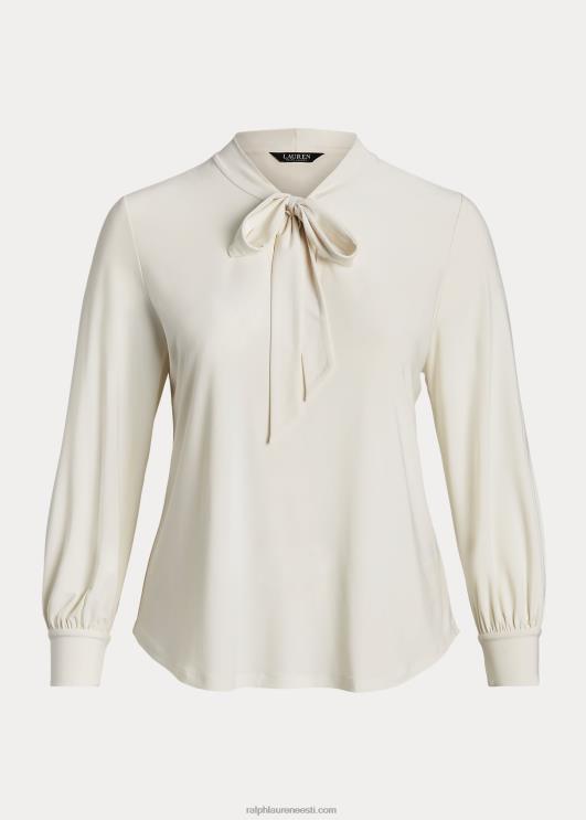 Ralph Lauren naised lipsukaelusega veniv trikootop PR0V4673 mascarpone kreem