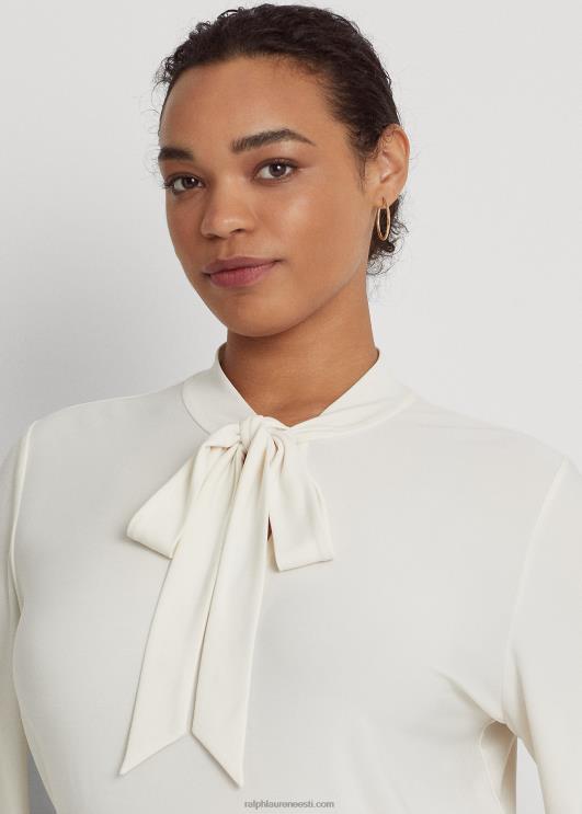 Ralph Lauren naised lipsukaelusega veniv trikootop PR0V4673 mascarpone kreem