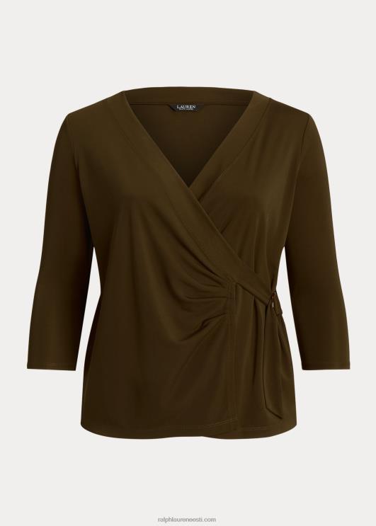 Ralph Lauren naised stretch jersey top PR0V4493 botaaniline roheline