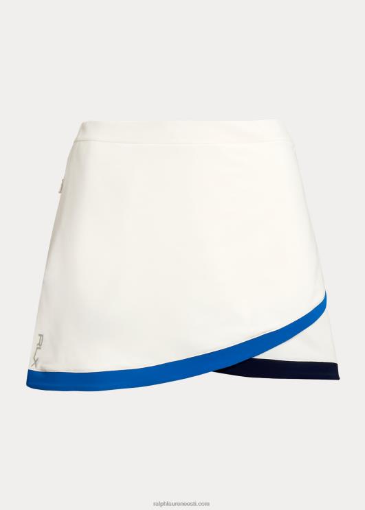 Ralph Lauren naised 15-tolline kunstmähisega veniv trikoo skort PR0V9402 keraamiline valge/tumesinine/rl punane
