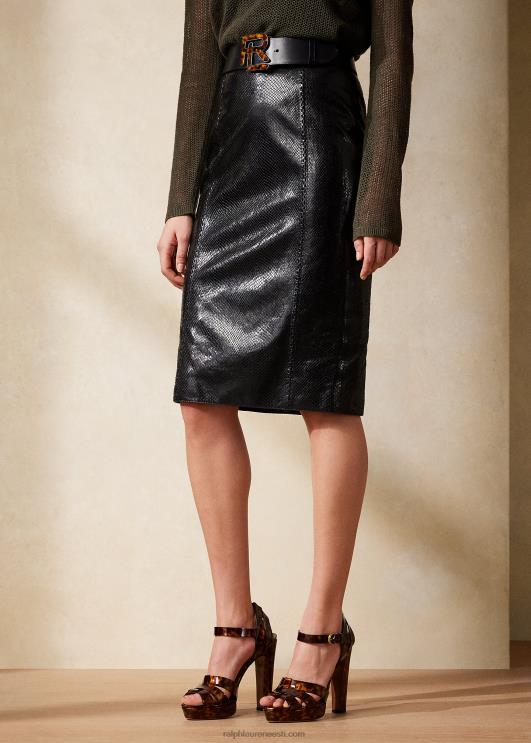 Ralph Lauren naised Cynthia reljeefne kitsenahast seelik PR0V3575 must