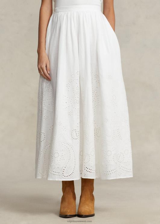 Ralph Lauren naised aasaga linane midiseelik PR0V2997 valge