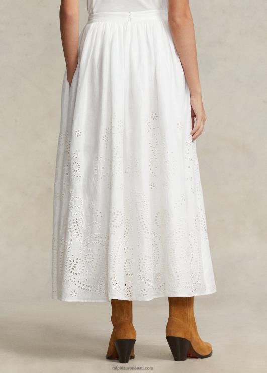 Ralph Lauren naised aasaga linane midiseelik PR0V2997 valge