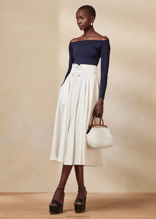 Ralph Lauren naised abertoni siidist shantungseelik PR0V3513 valkjas