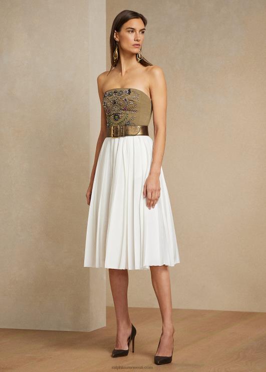 Ralph Lauren naised arnav plisseeritud linase segu seelik PR0V3593 valkjas