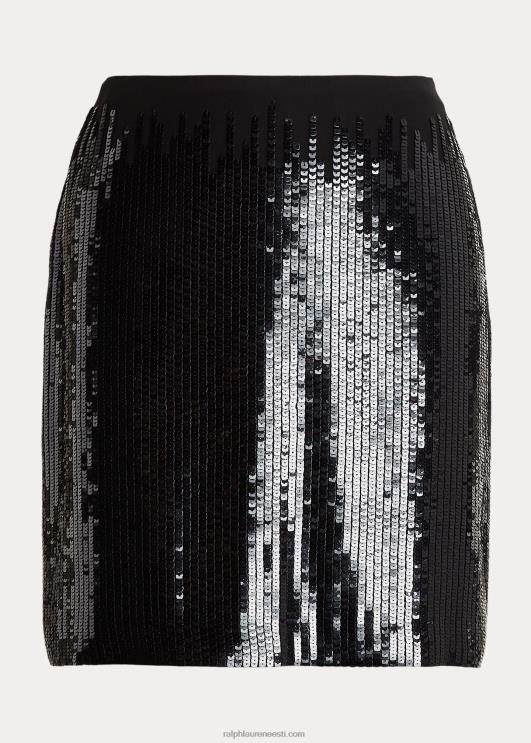 Ralph Lauren naised carreen litritega siidist georgette seelik PR0V9305 must