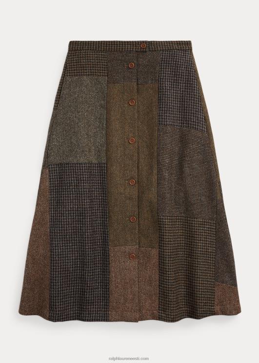 Ralph Lauren naised lapiline villane-puuvillane seelik PR0V3677 oliiv/süsi/tan multi