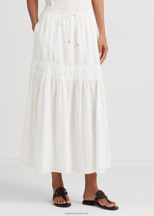 Ralph Lauren naised linane astmeline maksiseelik PR0V3876 valge