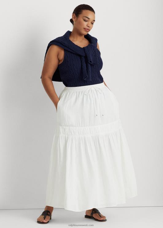 Ralph Lauren naised linane astmeline maksiseelik PR0V4556 valge