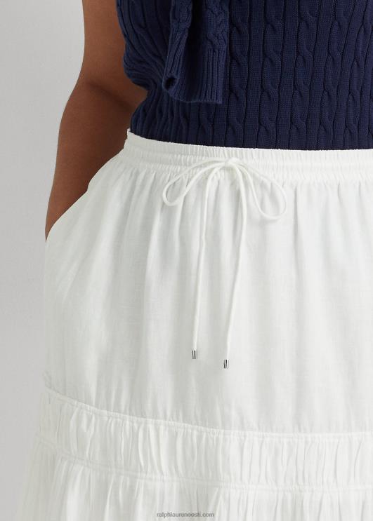 Ralph Lauren naised linane astmeline maksiseelik PR0V4556 valge