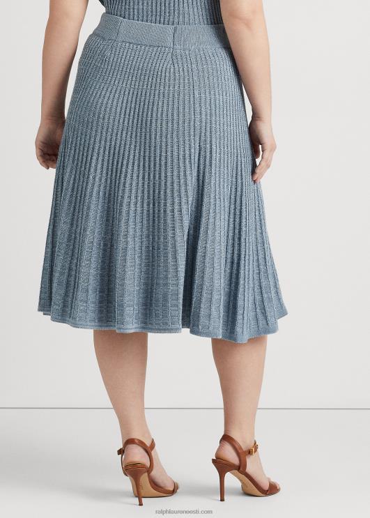 Ralph Lauren naised linane-puuvillane kootud seelik PR0V4607 indigoookean multi