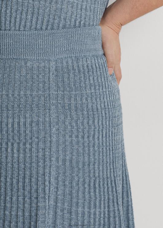 Ralph Lauren naised linane-puuvillane kootud seelik PR0V4607 indigoookean multi