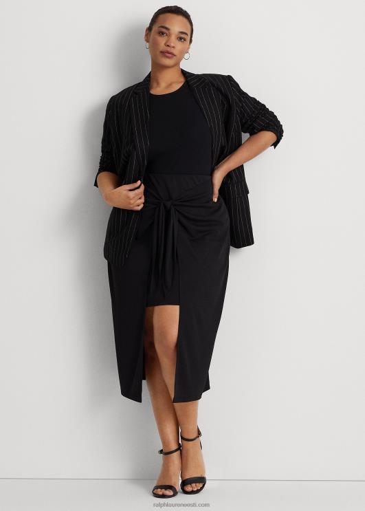 Ralph Lauren naised lipsuga ees veniv trikoo midiseelik PR0V4567 must