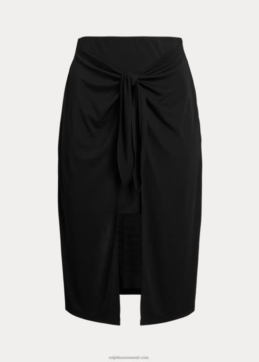 Ralph Lauren naised lipsuga ees veniv trikoo midiseelik PR0V4567 must