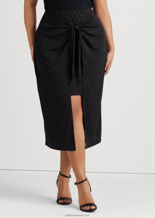 Ralph Lauren naised lipsuga ees veniv trikoo midiseelik PR0V4567 must