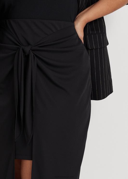 Ralph Lauren naised lipsuga ees veniv trikoo midiseelik PR0V4567 must