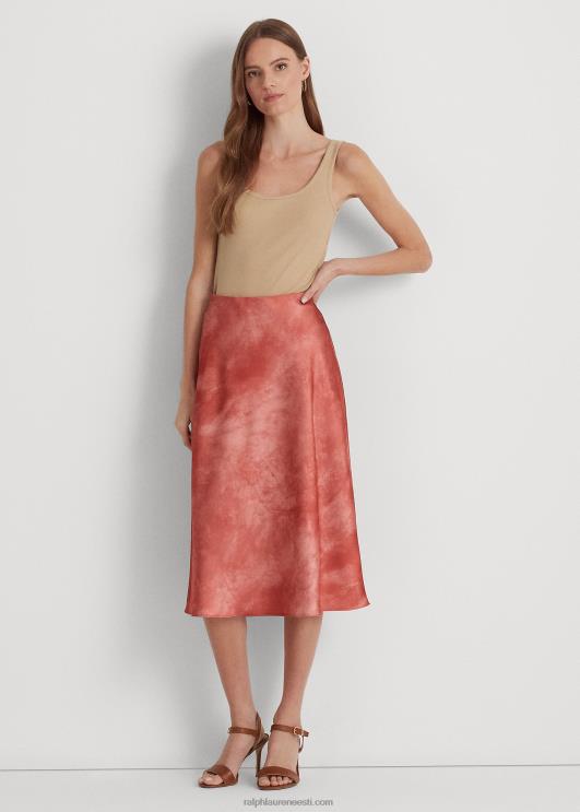 Ralph Lauren naised lipsuvärvi prindiga satiinseelik PR0V4307 punane päikesekivi multi