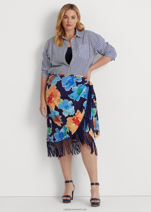 Ralph Lauren naised narmastega lilleline kreppseelik PR0V4813 mereväe multi