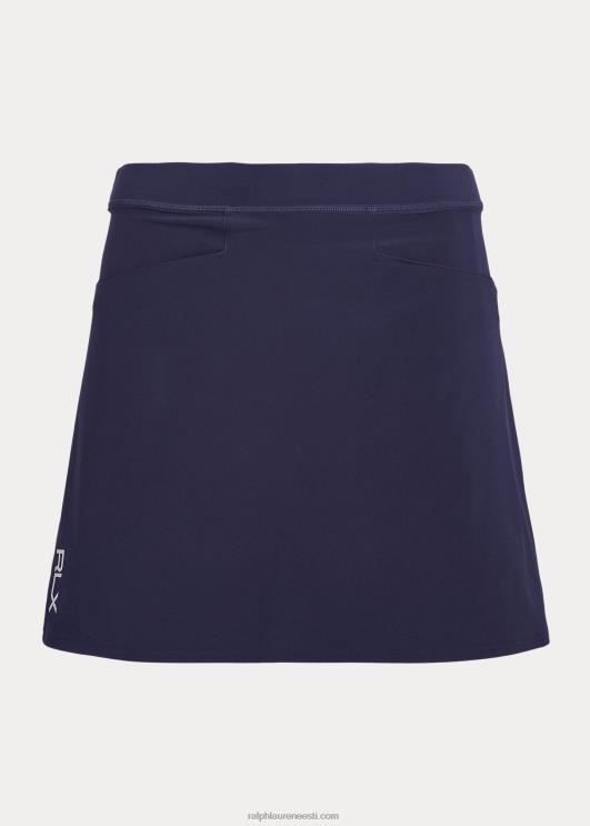 Ralph Lauren naised seljaga volditud veniv skort PR0V9395 rafineeritud merevägi