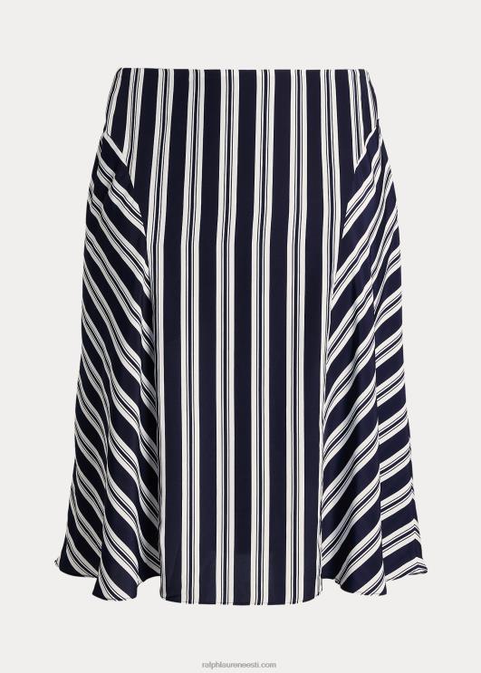 Ralph Lauren naised triibuline kreppseelik PR0V4802 mereväe/valge