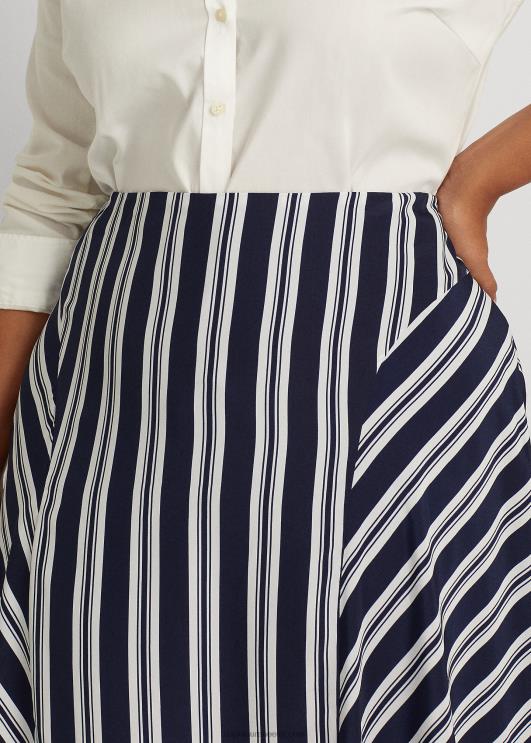 Ralph Lauren naised triibuline kreppseelik PR0V4802 mereväe/valge