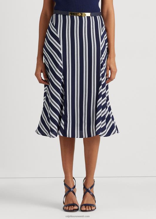 Ralph Lauren naised triibuline kreppseelik PR0V4868 mereväe/valge