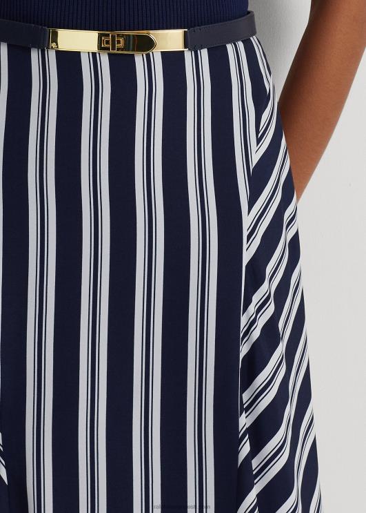 Ralph Lauren naised triibuline kreppseelik PR0V4868 mereväe/valge