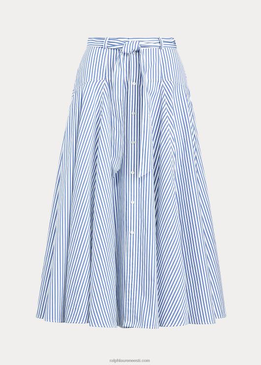 Ralph Lauren naised triibuline puuvillane a-line seelik PR0V3005