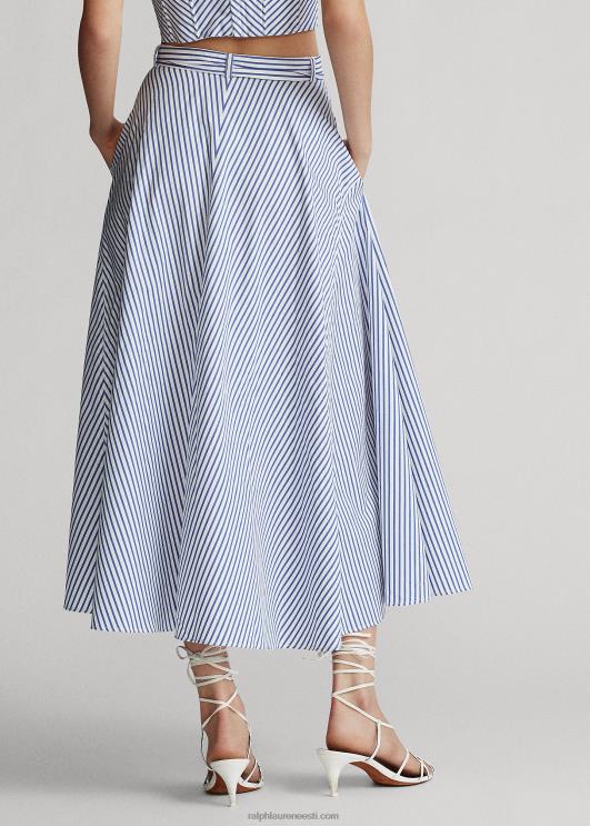 Ralph Lauren naised triibuline puuvillane a-line seelik PR0V3005